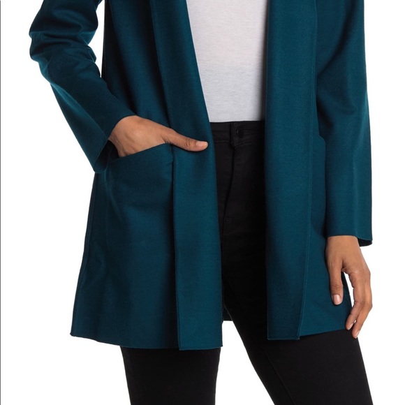 Eileen Fisher Petites Wool Open Kimono Jacket